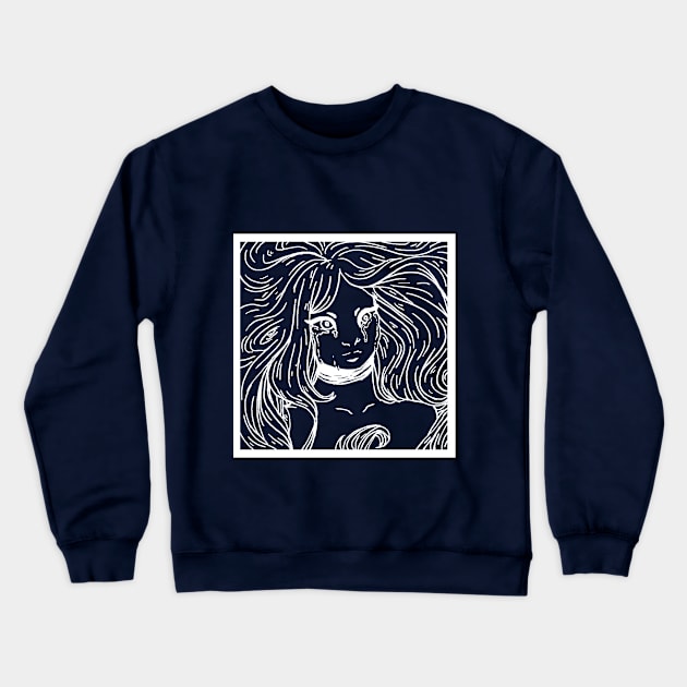 white girl Crewneck Sweatshirt by poupinette